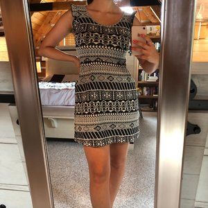 Black and White Target Mini Dress